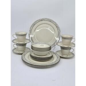 Lenox Charleston 20-Pc Dinnerware Set Made In USA 1980's Vintage 4 Place Setting